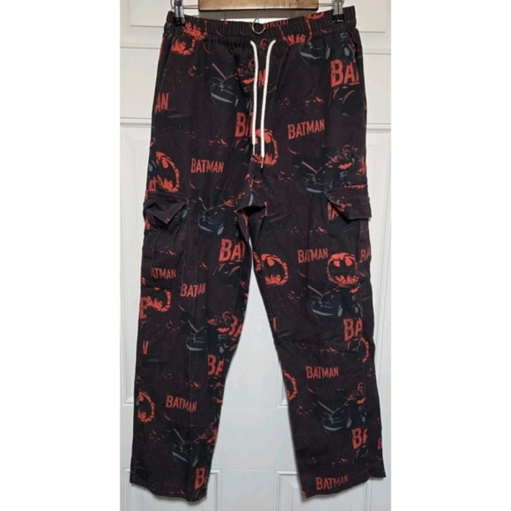 Batman X ROMWE Pants Mens Size Medium‎ 38 Black / Red DC Comics Jean Material